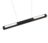 Lámpara de techo colgante Trio DUOline LED negro mate 3000K regulable 180cm 7304