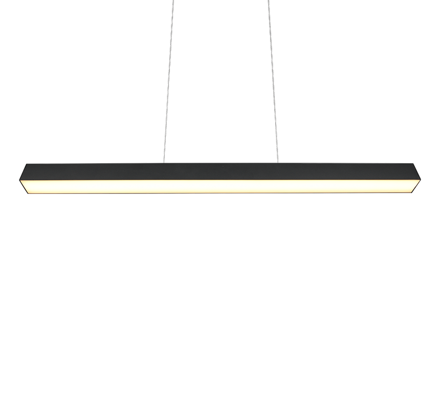 Lámpara de techo colgante Trio DUOline LED negro mate 3000K regulable 180cm 7304
