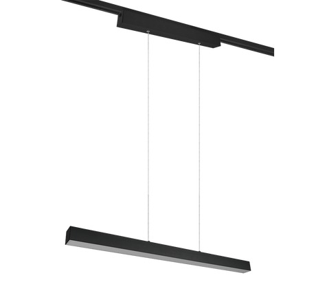 Lámpara de techo colgante Trio DUOline LED negro mate 3000K regulable 180cm 7304