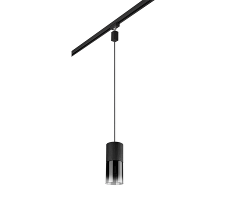 Lámpara de techo colgante Trio DUOline LED negro mate 2700K 180cm 73060132