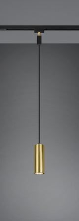 Lámpara de techo colgante Trio DUOline LED latón mate 3000K 180cm 73240108