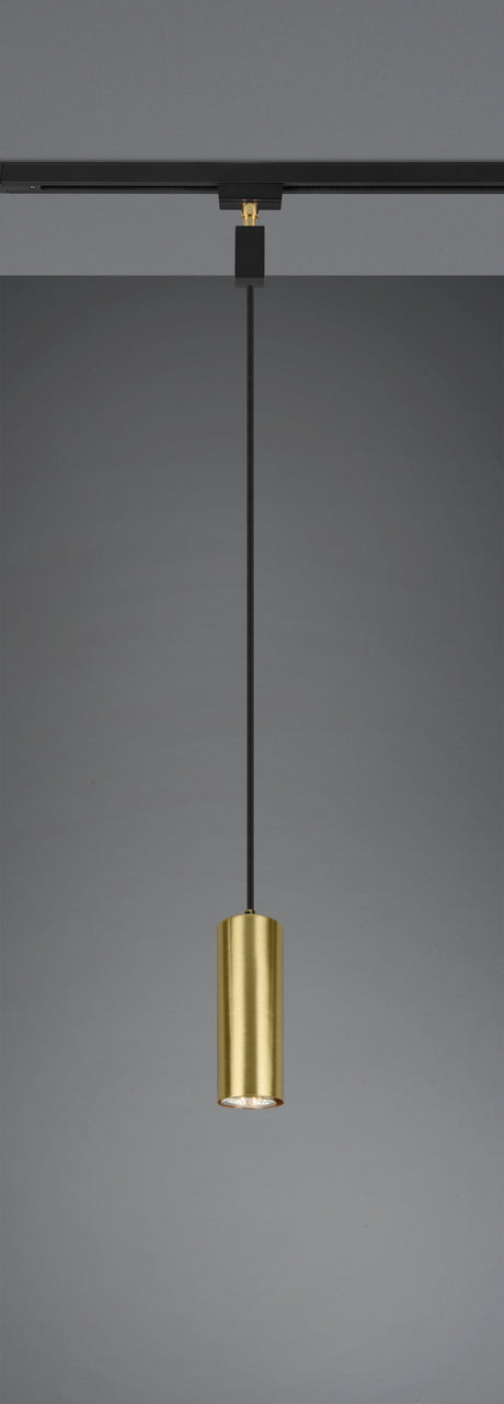 Lámpara de techo colgante Trio DUOline LED latón mate 3000K 180cm 73240108