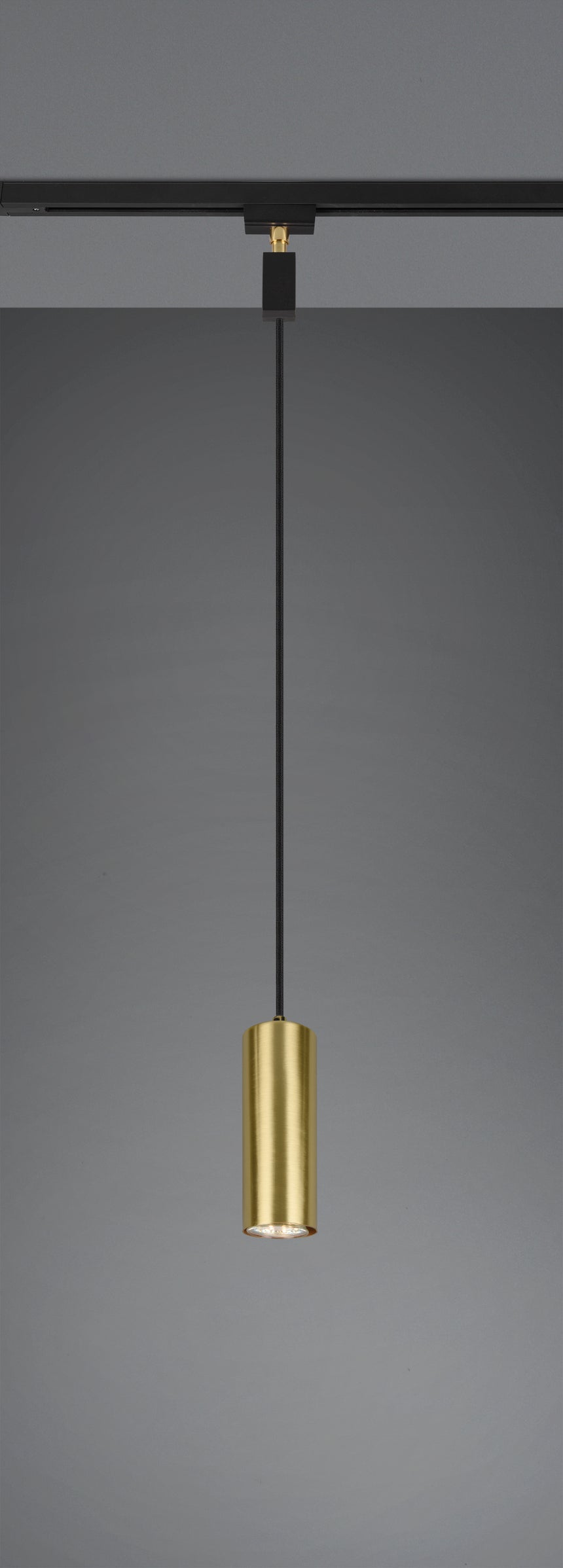 Lámpara de techo colgante Trio DUOline LED latón mate 3000K 180cm 73240108