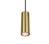 Lámpara de techo colgante Trio DUOline LED latón mate 3000K 180cm 73240108