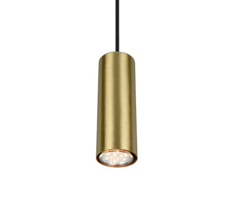 Lámpara de techo colgante Trio DUOline LED latón mate 3000K 180cm 73240108