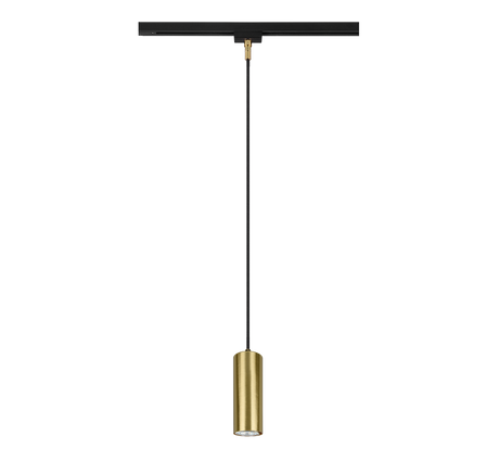 Lámpara de techo colgante Trio DUOline LED latón mate 3000K 180cm 73240108