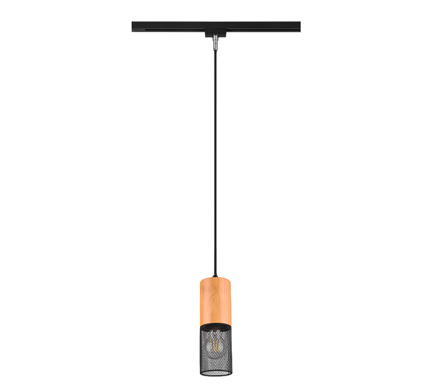 Lámpara de techo colgante Trio DUOline LED negro mate 2700K 180cm 73430132