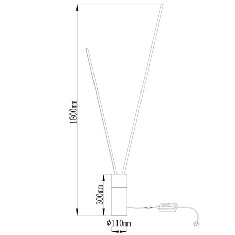 Mantra Vertical Pie De Salón LED Dimable blanco 7345