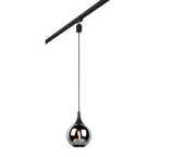 Lámpara de techo colgante Trio Duoline vidrio negro mate 180cm 73700132
