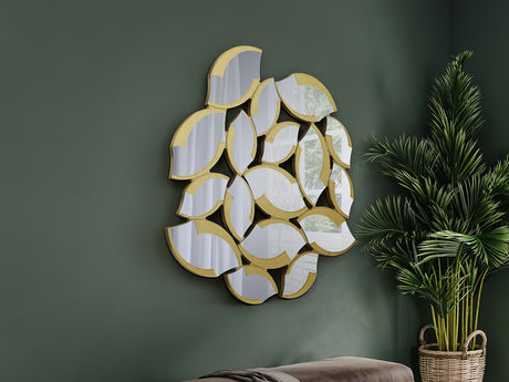 Espejo Schuller Sandal pan de oro y dorado 114x120cm 737395