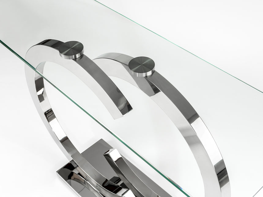 Consola Schuller Casandra alto brillo acero inoxidable  - ambiente