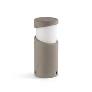 Baliza de exterior sobremuro Faro Block 35cm E27 arena IP65 opal 74144
