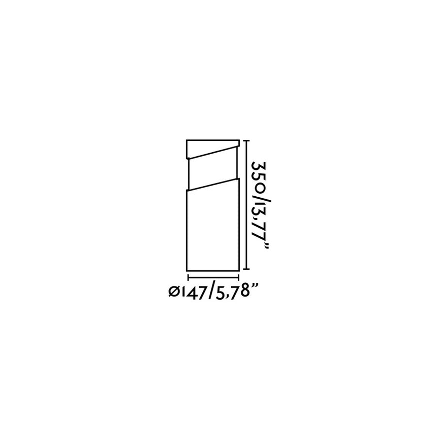 Baliza de exterior sobremuro Faro Block 35cm E27 LED arena IP65 opal 74144 - vista alternativa