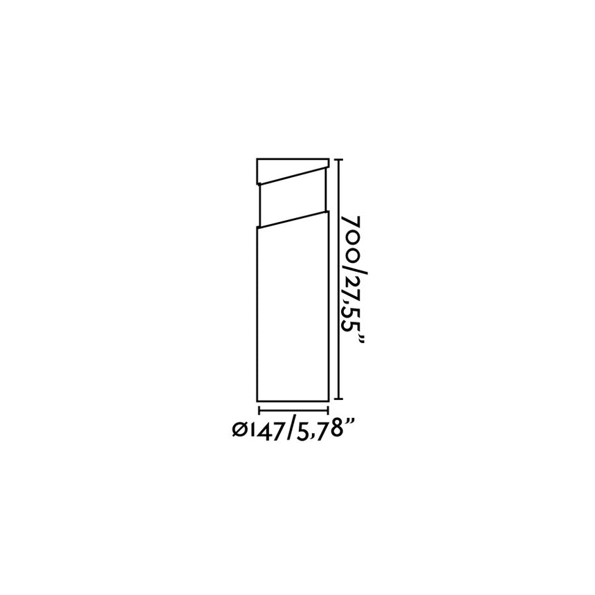 Baliza de exterior Faro Block 70cm E27 LED arena IP65 opal 74146 - vista alternativa