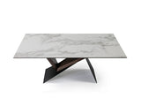 Mesa de comedor Schuller Noa negro y nogal madera 180x7 - vista 2