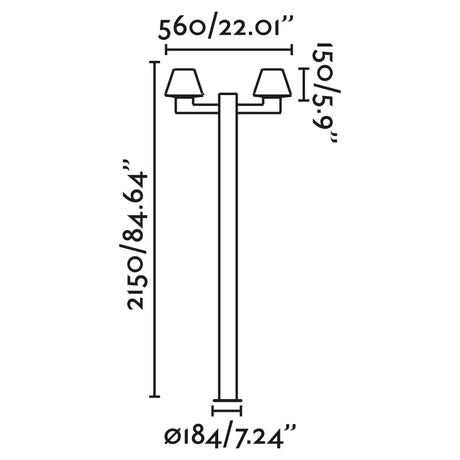 Faro 74435F2-02 - Dibujo técnico