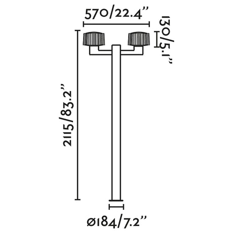 Faro 74435F2-04 - Dibujo técnico