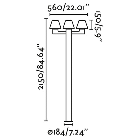 Faro 74436F3-02 - Dibujo técnico