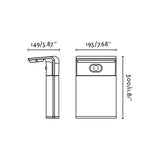 Baliza de exterior sobremuro Faro Luma 30cm LED gris oscuro 3000K IP65 120° 74457