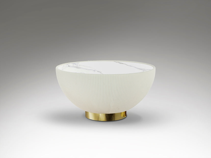 Mesa de centro Schuller Candy blanco y latón 36cm 74552 - ambiente