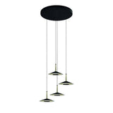 Mantra Orion Lámpara de techo colgante 4 luces negro y dorado 7476