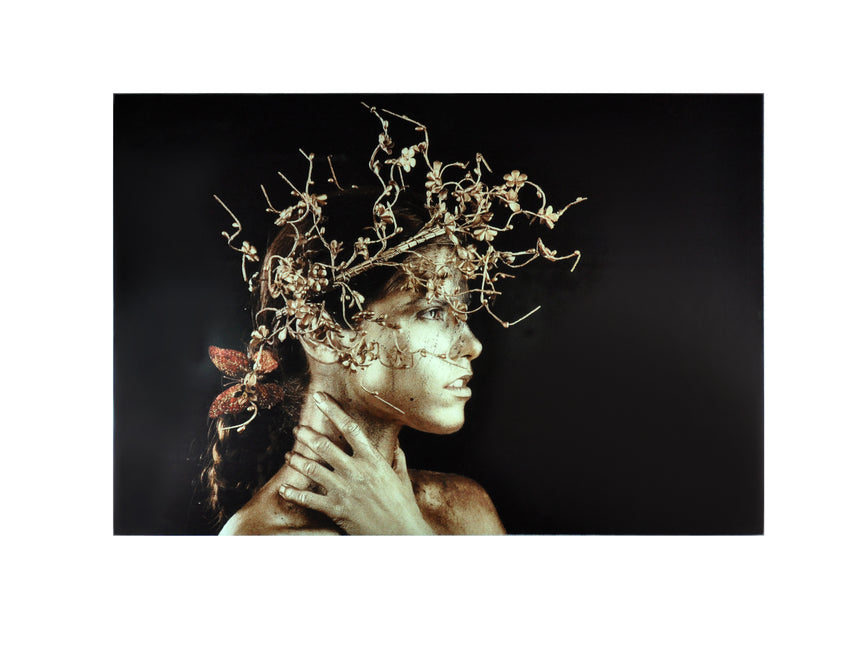 Cuadro fotografía impresa Schuller Mujer Dorada 150x100