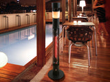 Estufa de terraza eléctrica Schuller Heat Sound LED negro 3000K con mando exterior IP55 748719