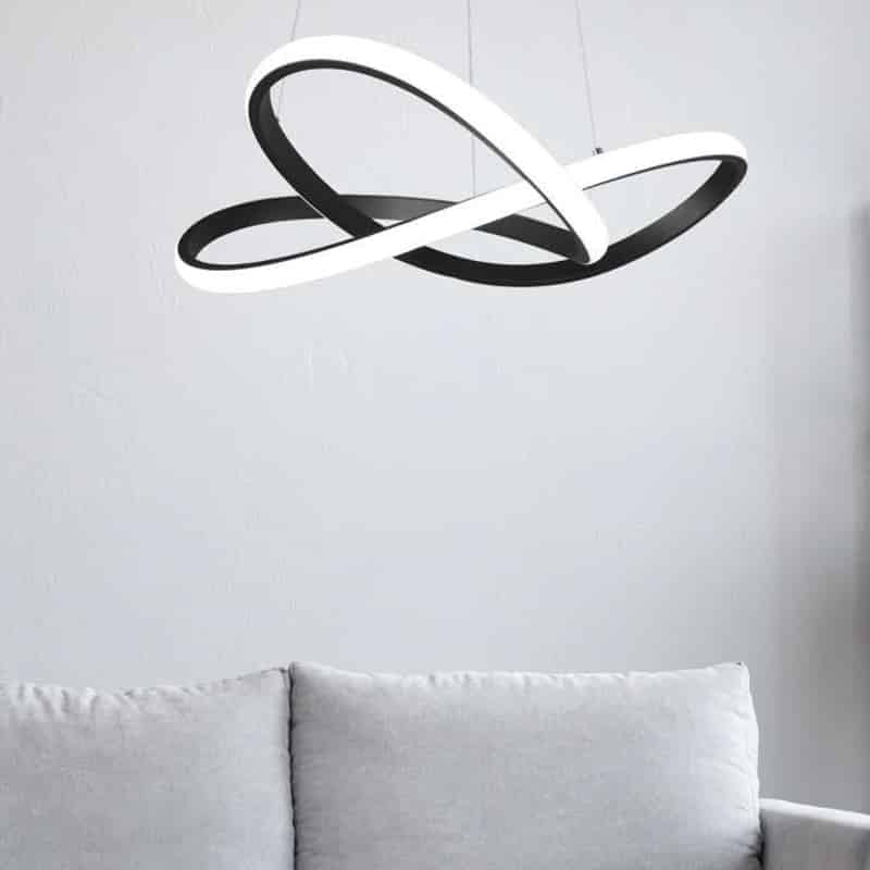 Trio Course Plafón LED de metal estera negra R62051132