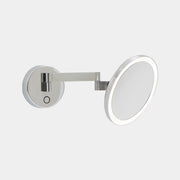 Aplique LED de baño LedsC4 Vanity LED cromo arenado 3000K táctil IP44 75-8508-21-K3