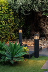 Sobremuro de exterior Faro Screen 25cm LED gris oscuro 3000K IP65 360° DALI regulable 751010D