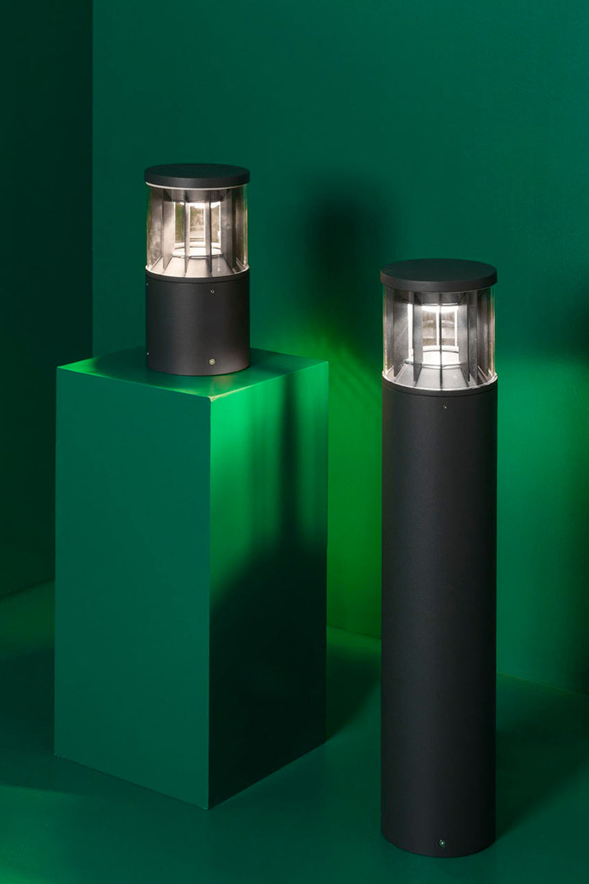 Sobremuro de exterior Faro Screen 25cm LED gris oscuro 3000K IP65 360° wide 751011