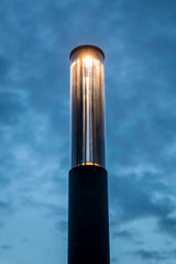 Farola de exterior Faro Screen 310cm LED gris oscuro 3000K IP65 180° DALI regulable 751212D