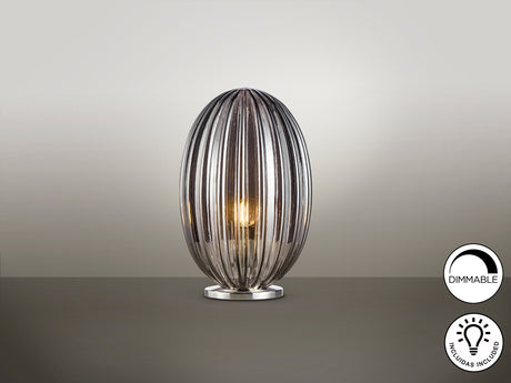 Lámpara de sobremesa Schuller Ovila 1 luz cromo 32cm 75 - ambiente