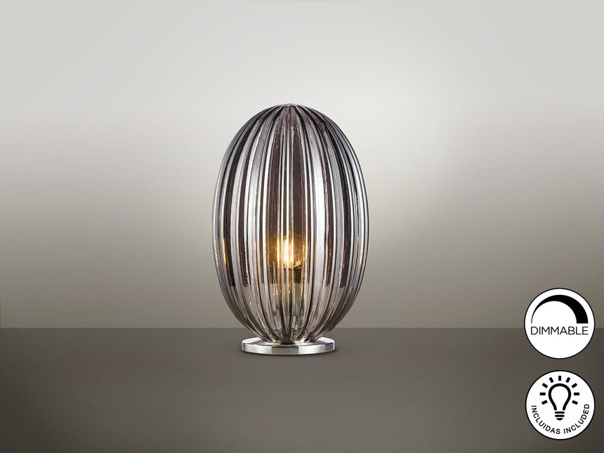 Lámpara de sobremesa Schuller Ovila 1 luz cromo 32cm 75 - ambiente