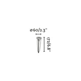 Estaca/Pincho de exterior Faro Puk negro 75302S