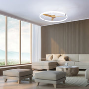 Mantra Nepal Plafón LED Ventilador blanco y madera 7532 - en ambiente