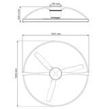 Mantra Nepal Plafón LED 75W Ventilador 35W gris, madera, beige, marrón 7533