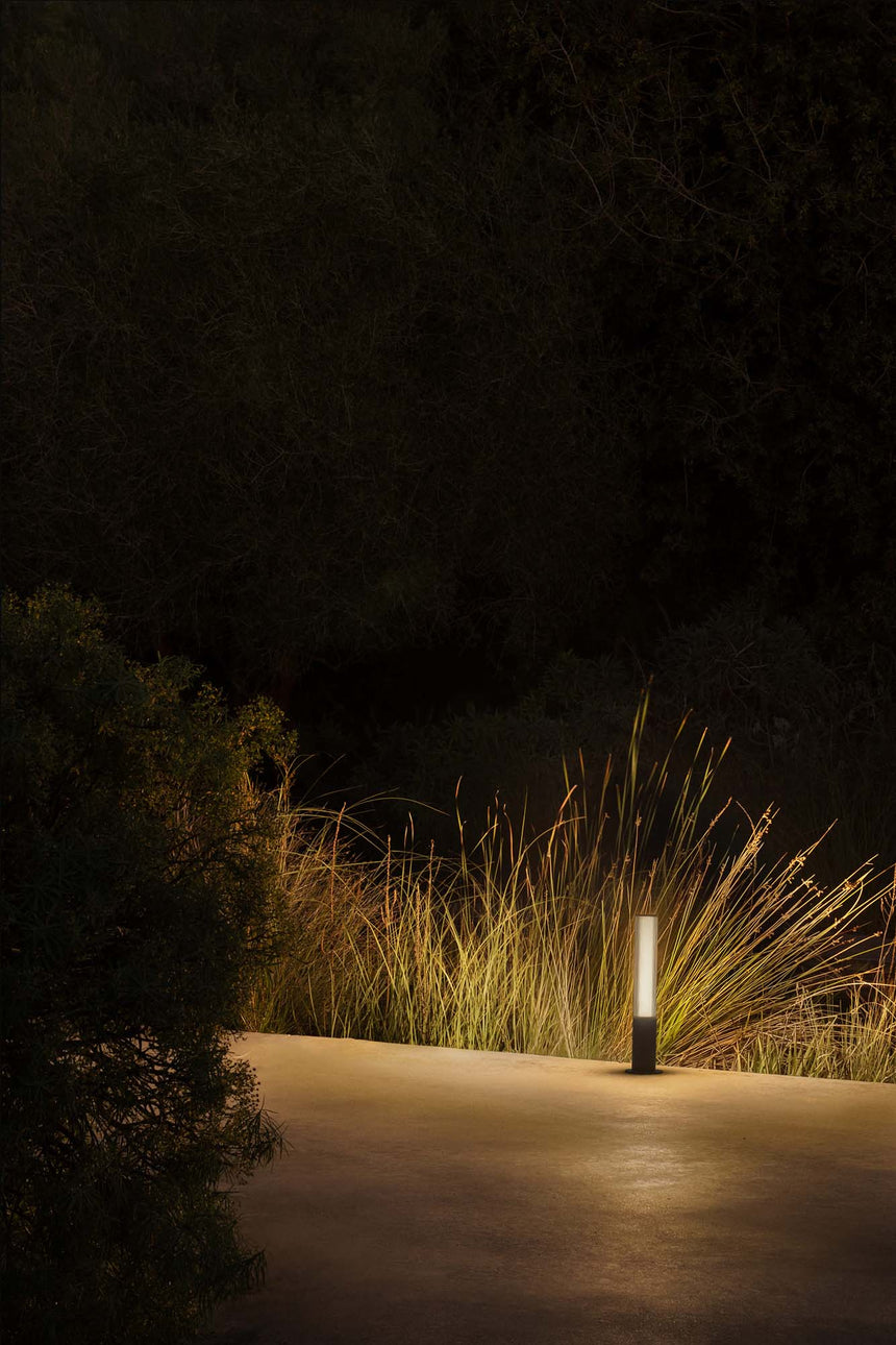 Baliza de exterior Faro Tura 65cm LED gris oscuro 3000K IP65 280° translúcido 75545