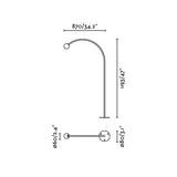 Baliza de exterior Faro Cuca 119cm LED negro 2700K IP65 24V opal 75559