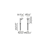 Estaca/Pincho de exterior Faro Brot 41cm LED negro 2700K IP65 80° 20cm 75570