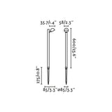 Estaca/Pincho de exterior Faro Brot 81cm LED negro 2700K IP65 80° 60cm 75571