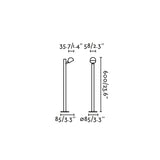 Baliza de exterior Faro Brot 60cm LED negro 2700K IP65 80° opal 75573