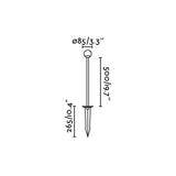 Estaca/Pincho de exterior Faro Cuca 50cm LED negro 2700K IP65 24V opal 75585