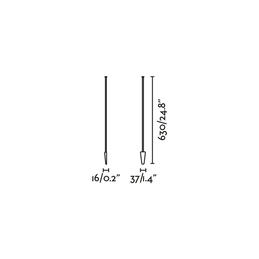 Estaca/Pincho de exterior Faro Clap negro 63cm 75708-2