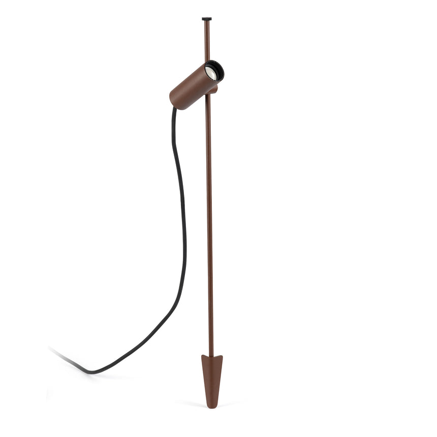 Estaca/Pincho de exterior Faro Clap 63cm LED marrón oxido 3000K IP65 38° 24V 6W 75708-433DR