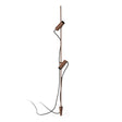 Estaca/Pincho de exterior Faro Clap 63cm LED marrón oxido 3000K IP65 38° 24V 6W 75709-433DR