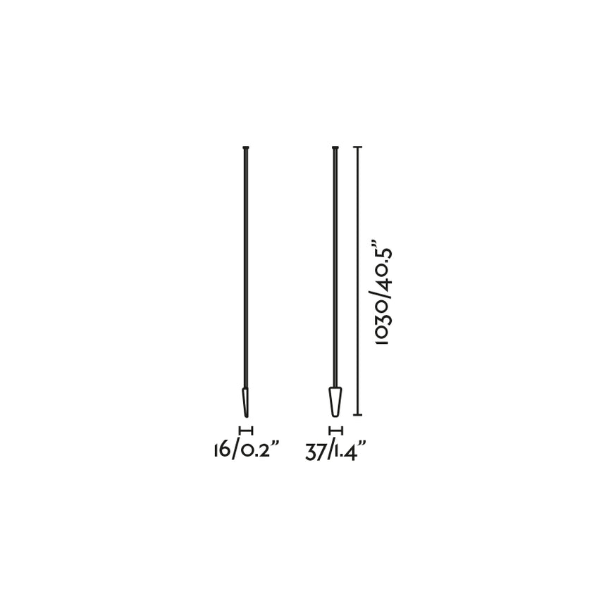 Estaca/Pincho de exterior Faro Clap 103cm marrón oxido 75709-4