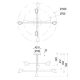 Lámpara de techo Ofertas-3 Dto 50% Mantra blanco 7570