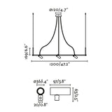 Lámpara colgante de exterior Faro Clap LED blanco 3000K IP65 38° 24V 6W 75711-133