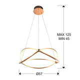 Schuller Ocellis Lámpara de techo colgante LED 60ř oro rosa 757232